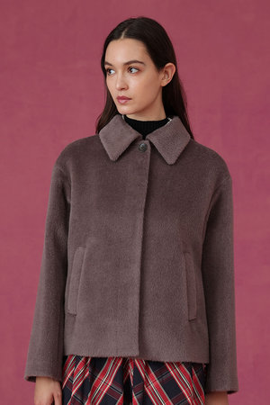 【値下げ❗️超美品】ANAYI アナイ アルパカショートスリーブコート 38グレー アルパカショートスリーブコート | ANAYI/アナイ | 三越伊勢丹
