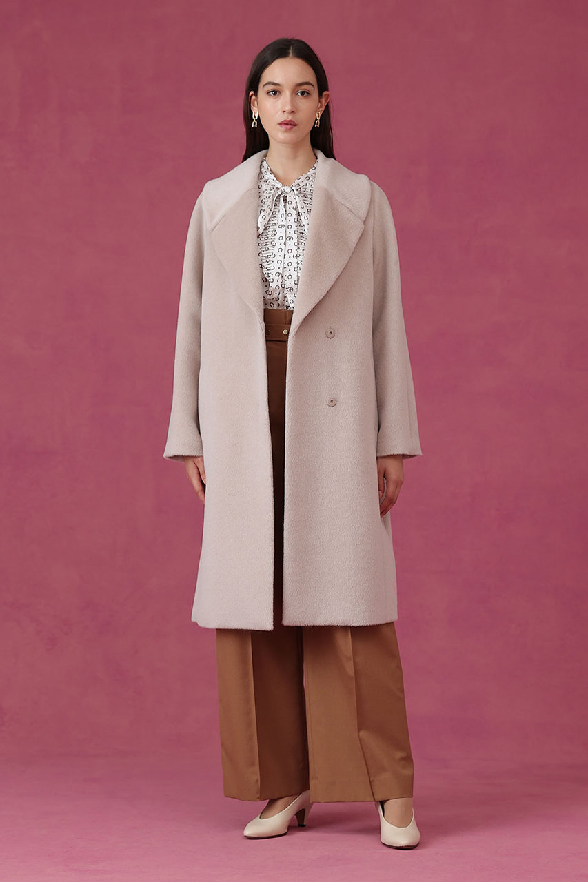 ANAYI(アナイ)｜アルパカシャギーテーラーコート/ベージュ の通販