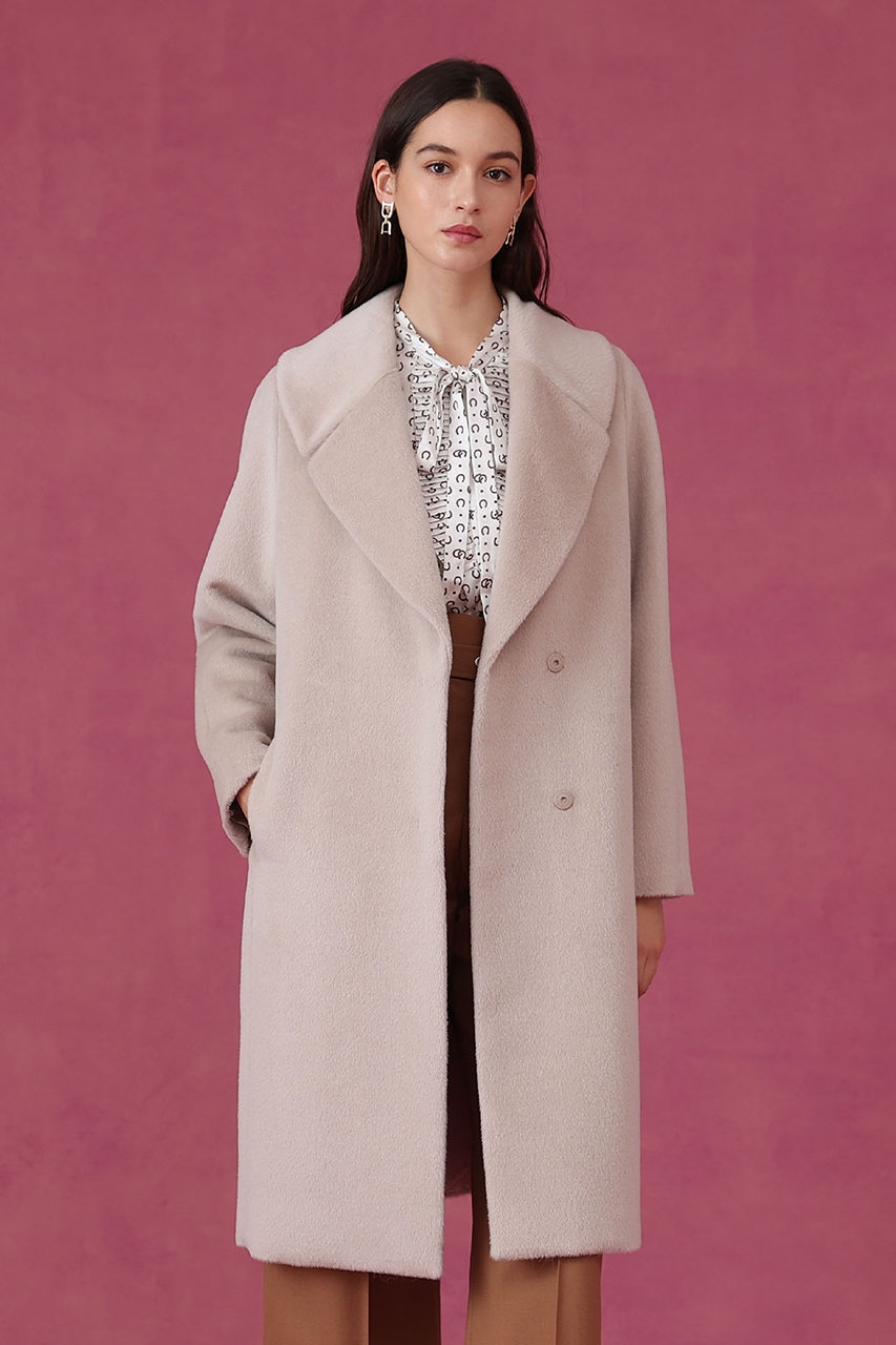 ANAYI(アナイ)｜アルパカシャギーテーラーコート/ベージュ の通販