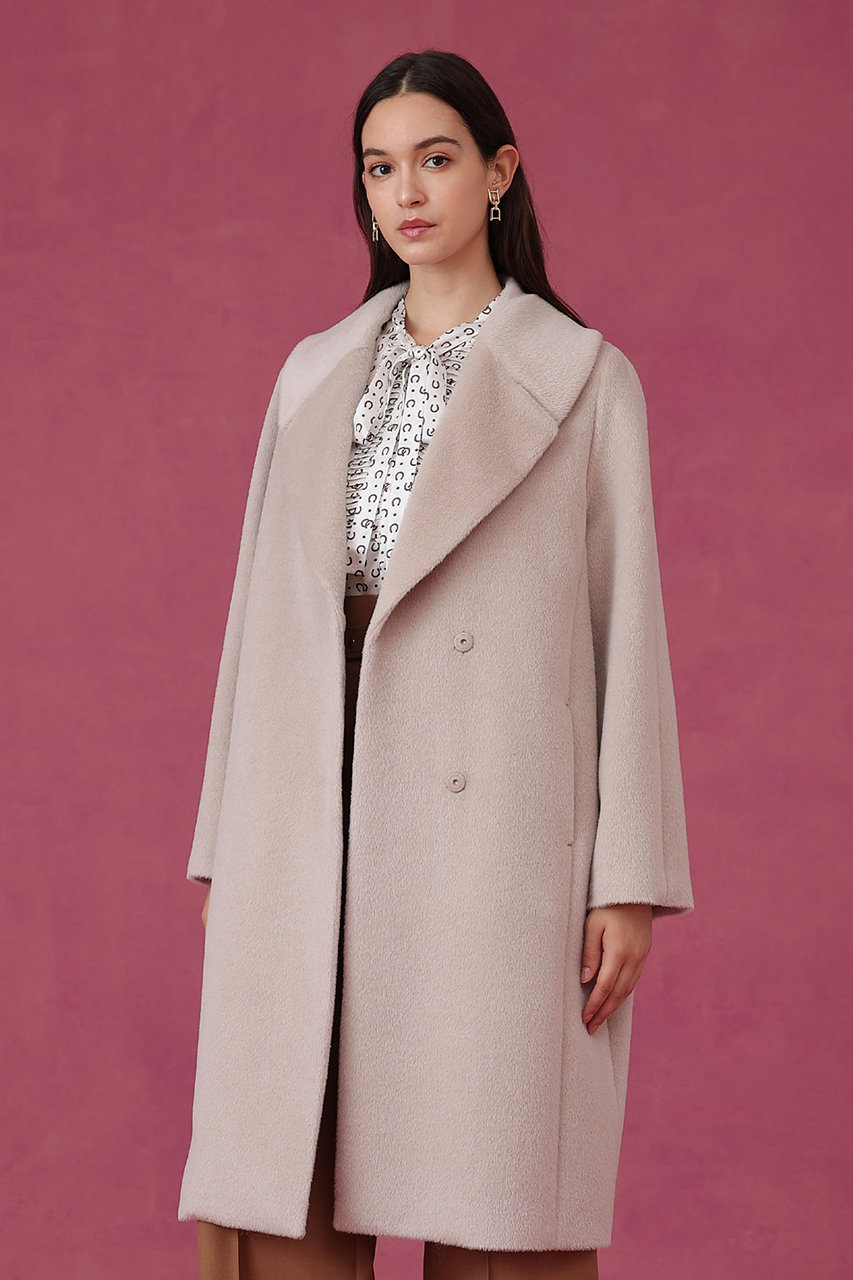 ANAYI(アナイ)｜アルパカシャギーテーラーコート/ベージュ の通販