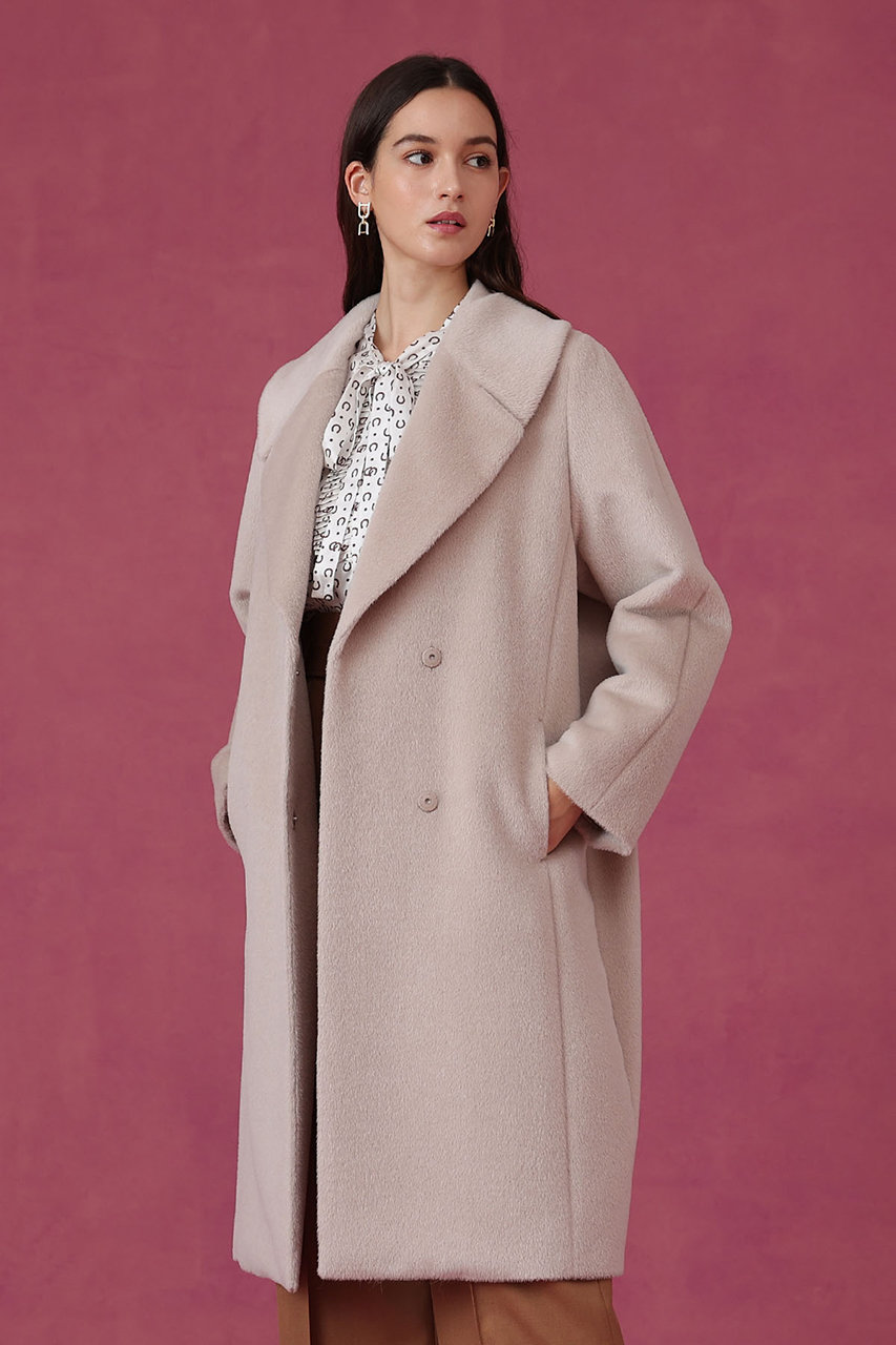 ANAYI(アナイ)｜アルパカシャギーテーラーコート/ベージュ の通販