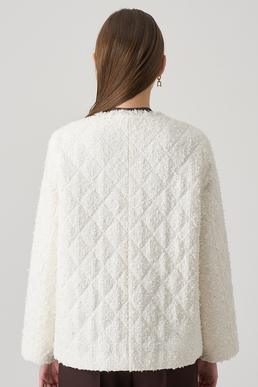 ANAYI(アナイ)｜フラッグツイードキルティングコート/オフホワイト の