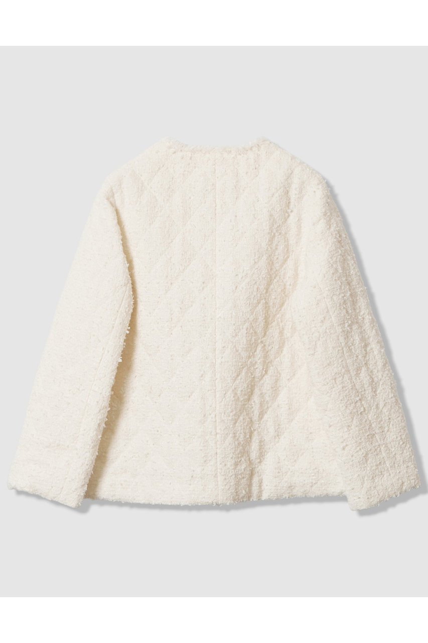 ANAYI(アナイ)｜フラッグツイードキルティングコート/オフホワイト の