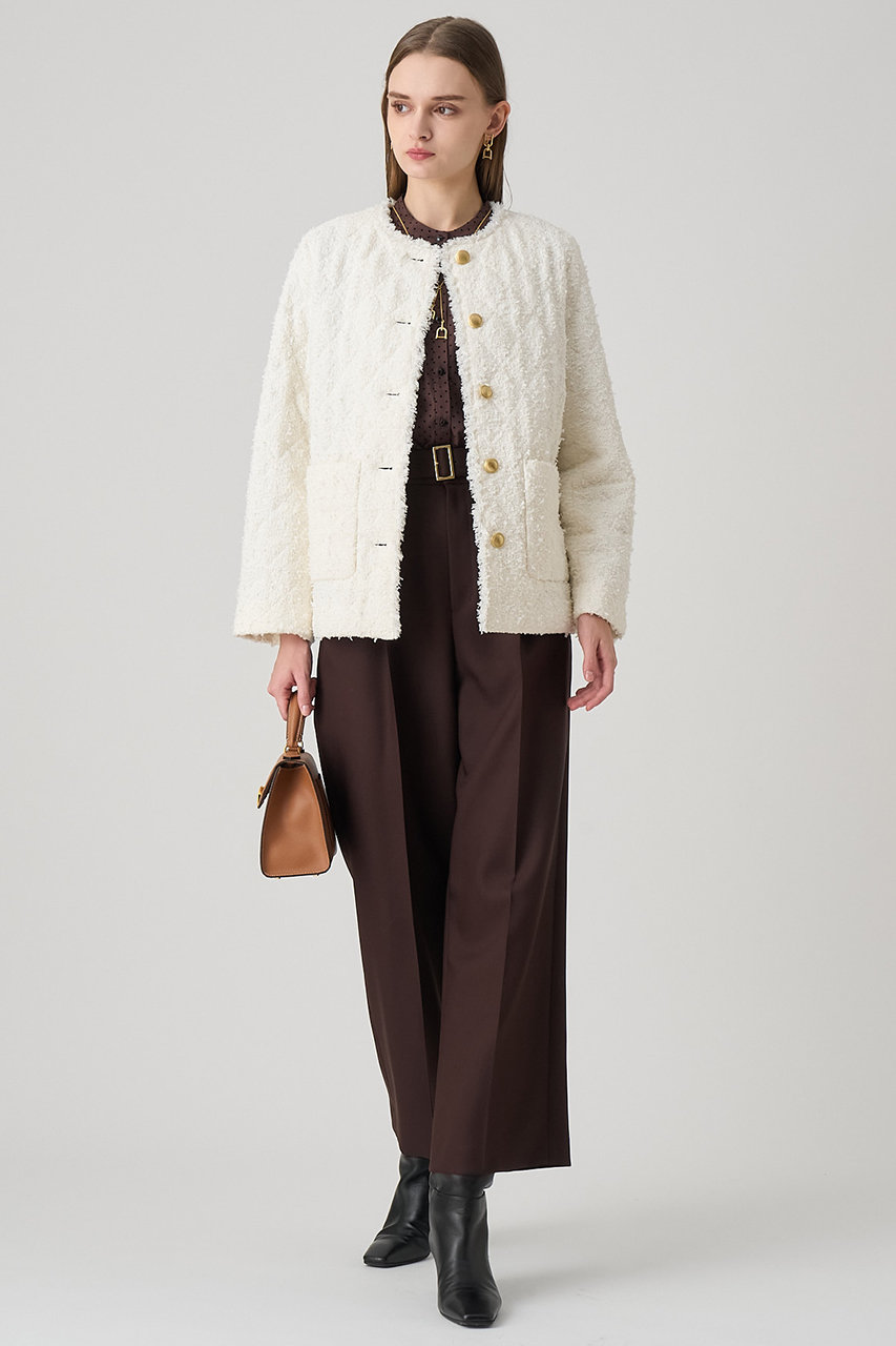 ANAYI アナイ　ブラック キルティングショールカラーコート サイズ34 ANAYI アナイ ブラック キルティングショールカラーコート サイズ34