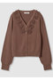 立体フラワーレースＶ カーディガン アナイ/ANAYI ブラウン