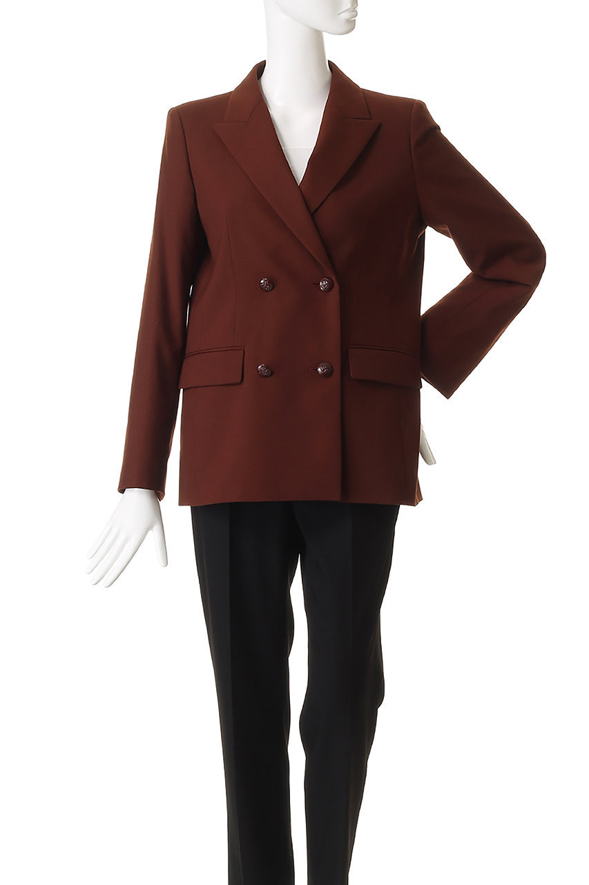 ANAYI(アナイ)｜マットクロスピークドラペル ジャケット/ブラック の