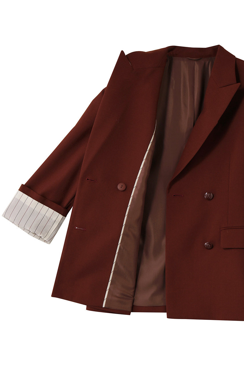 ANAYI(アナイ)｜マットクロスピークドラペル ジャケット/ブラック の