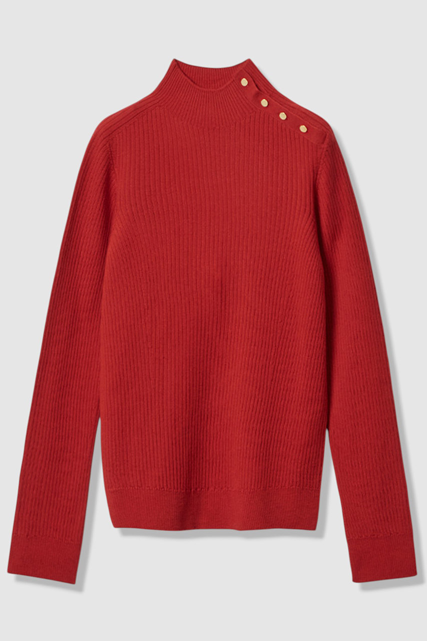 アナイ/ANAYIのメリノワイドリブハイネック プルオーバー(レッド/10252816830-11-380)