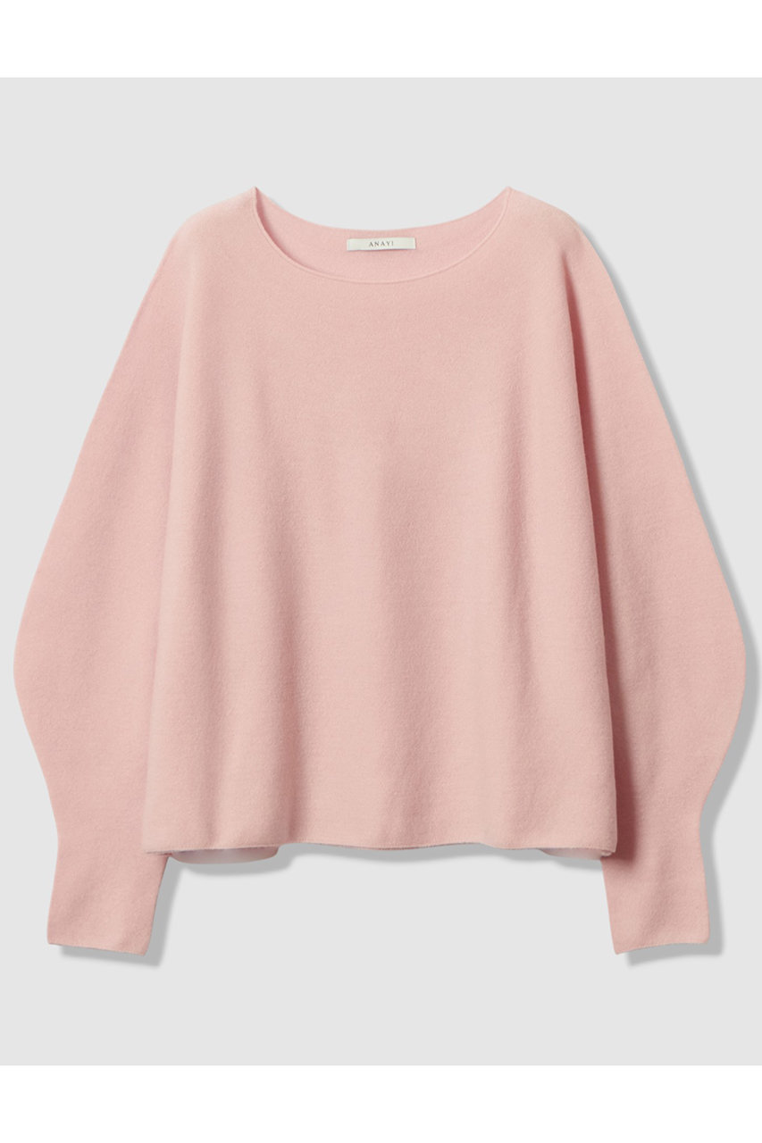 ANAYI エアーウールガーター プルオーバー (ピンク, 38) アナイ ELLE SHOP