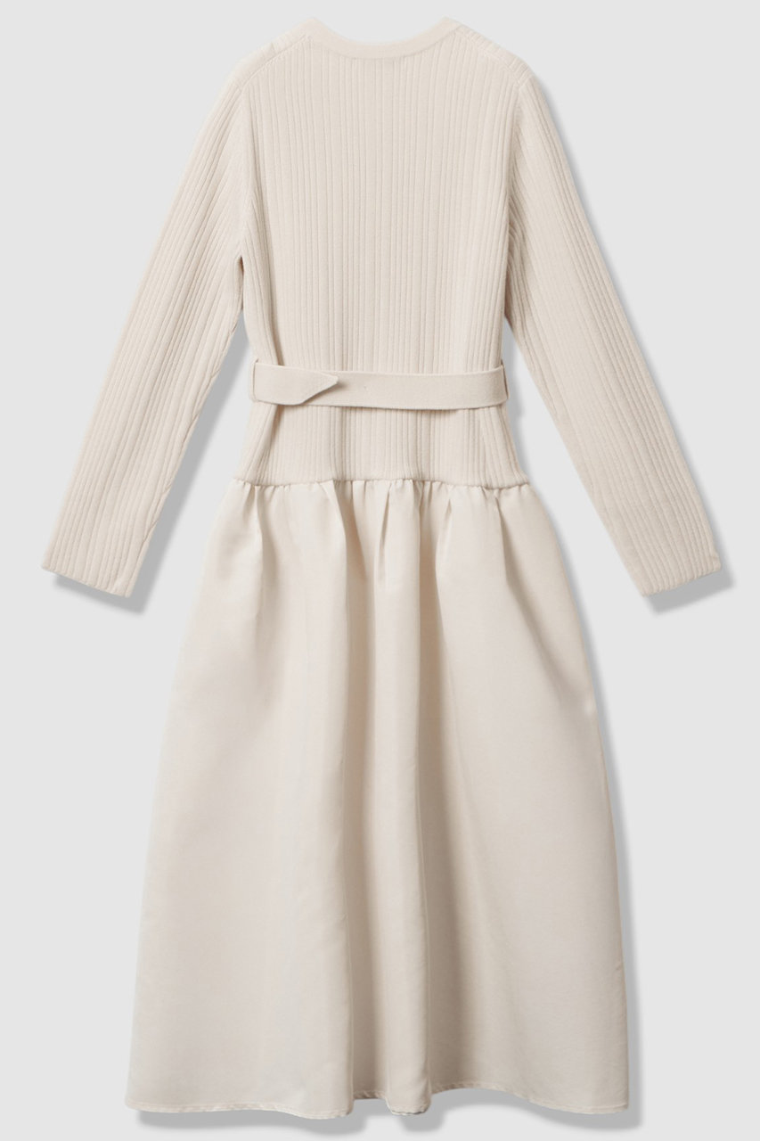 ANAYI(アナイ)｜グログランコンビベルト付き ワンピース/アイボリー の