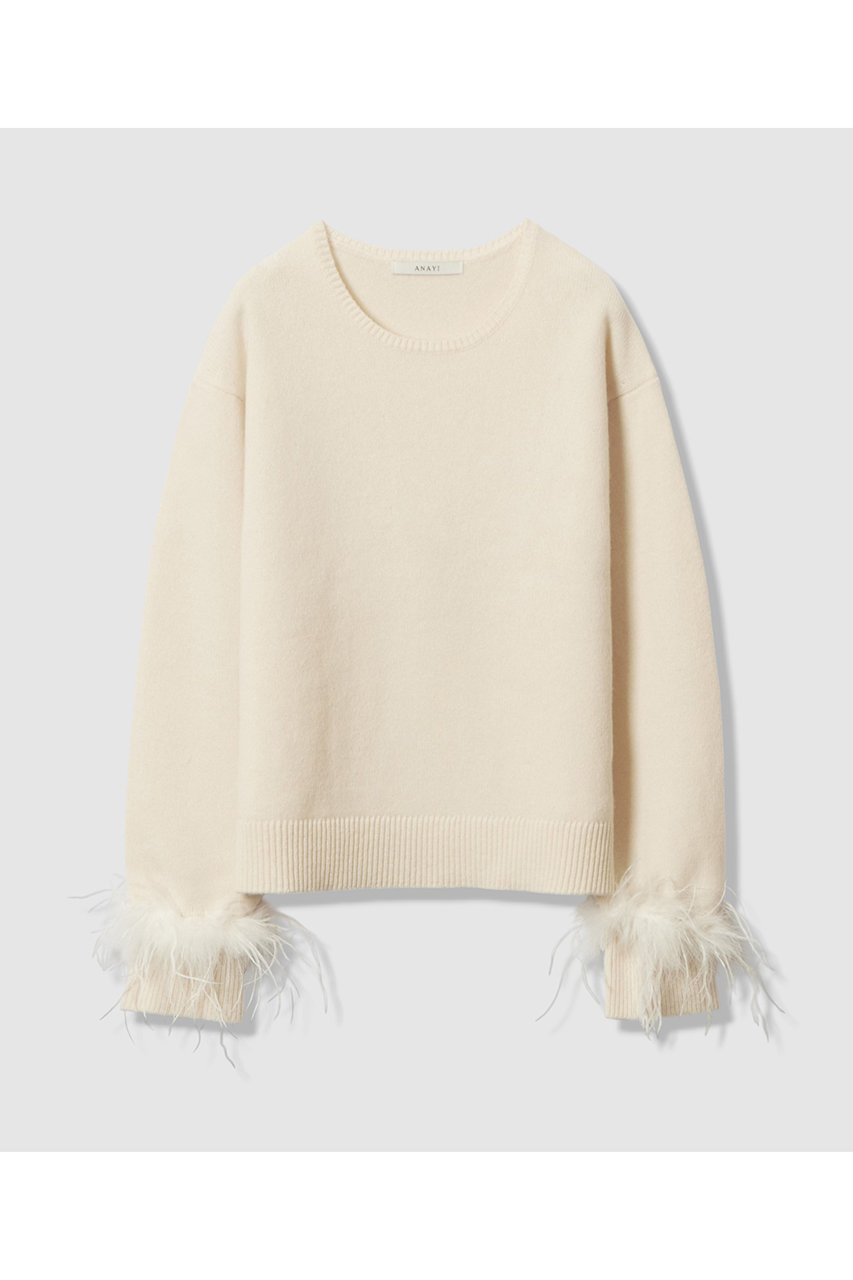 アナイ/ANAYIのフェザーバングル プルオーバー(オフホワイト/10252816490-95-380)