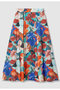 アートフラワータックフレア スカート アナイ/ANAYI マルチカラー