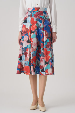 アナイ/ANAYIのアートフラワータックフレア スカート(110700/110703)