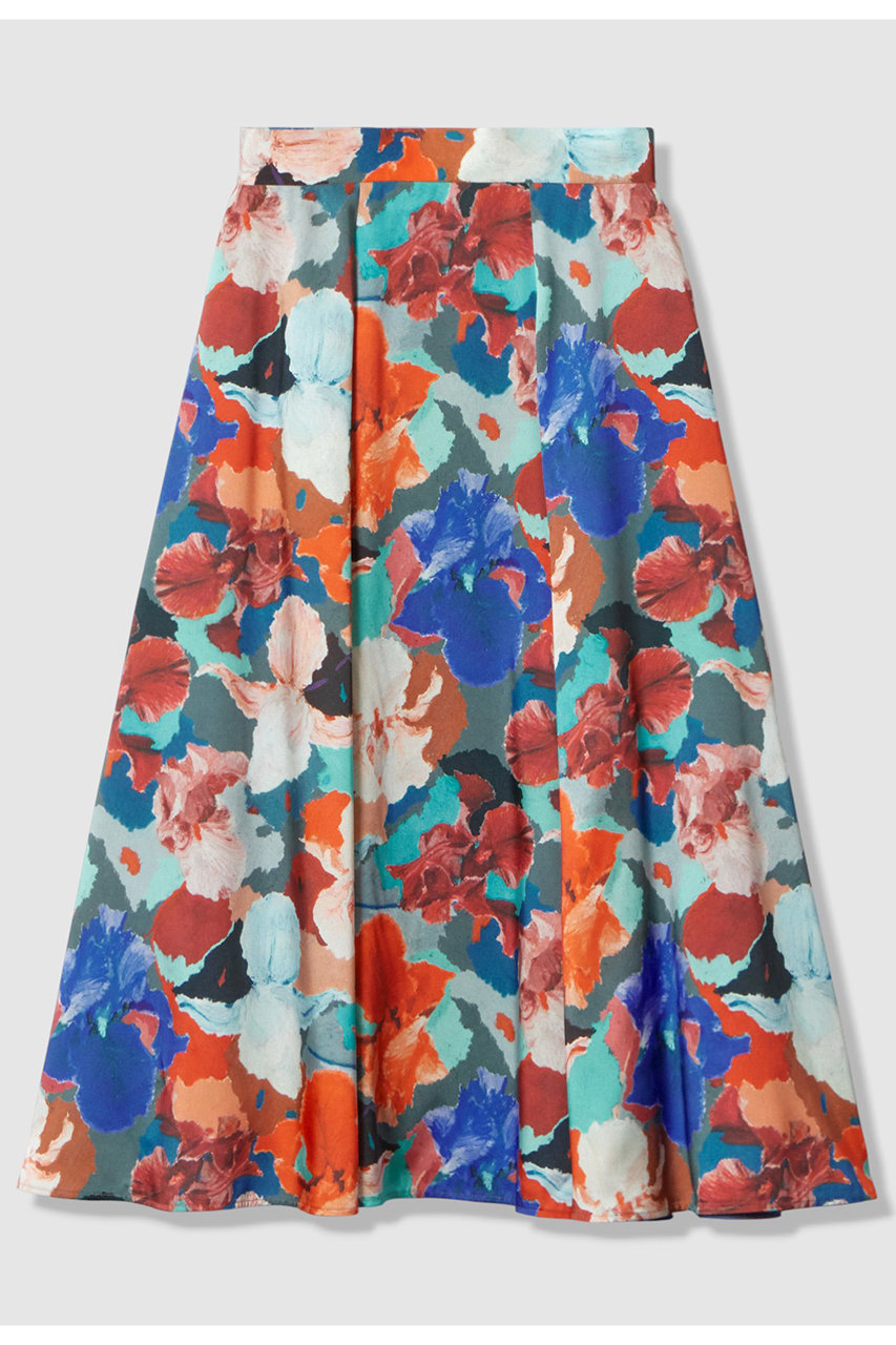 アートフラワータックフレア スカート