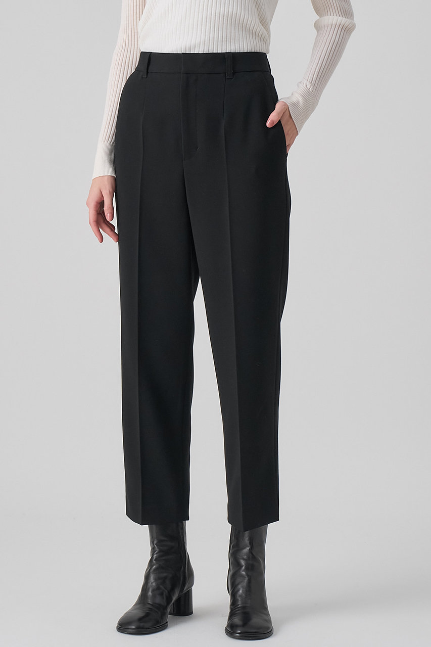 ANAYI(アナイ)｜ダブルクロステーパードパンツ/ブラック の通販