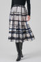 チェックプリントタックギャザーフレアスカート アナイ/ANAYI
