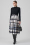チェックプリントタックギャザーフレアスカート アナイ/ANAYI