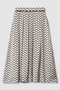 【セットアップ対応商品】メーレプリントタックフレア スカート アナイ/ANAYI ホワイト系