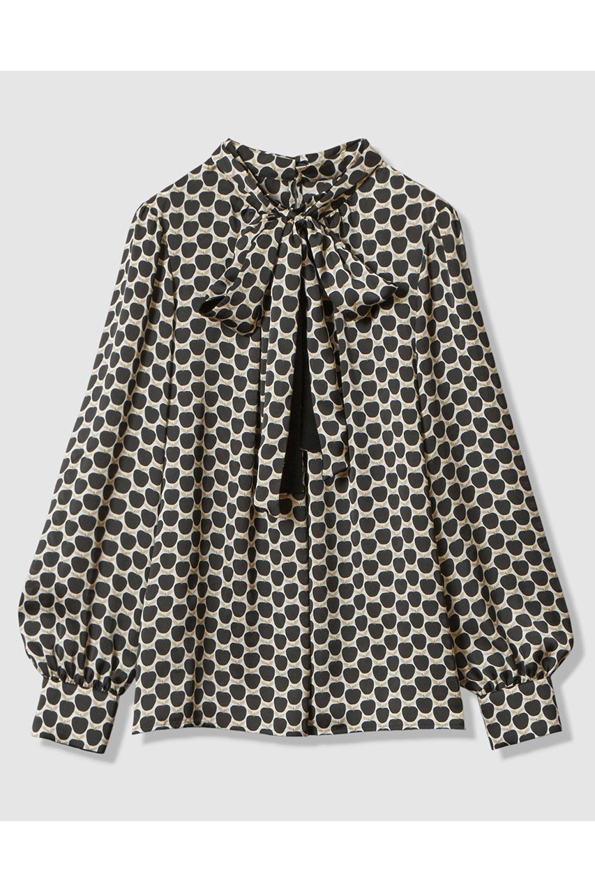 【セットアップ対応商品】メーレプリントリボンタック ブラウス