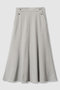 裏起毛ツイルマーメイド スカート アナイ/ANAYI ライトグレー