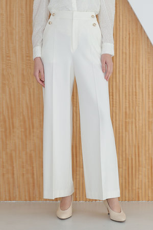 アナイ/ANAYIの裏起毛ツイル両ボタンパンツ(110600/110601)