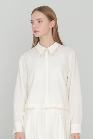 アナイ/ANAYIの【セットアップ対応商品】ダブルクロスフリンジビジュー ブラウス(110400/110403)