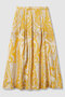 ペイズリープリントタック スカート アナイ/ANAYI イエロー