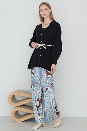 アナイ/ANAYIのペイズリープリントタックパンツ(110600/110601)