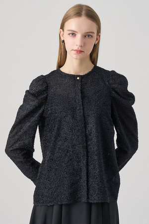 アナイ/ANAYIのカットジャガードパワショル ブラウス(110400/110403)