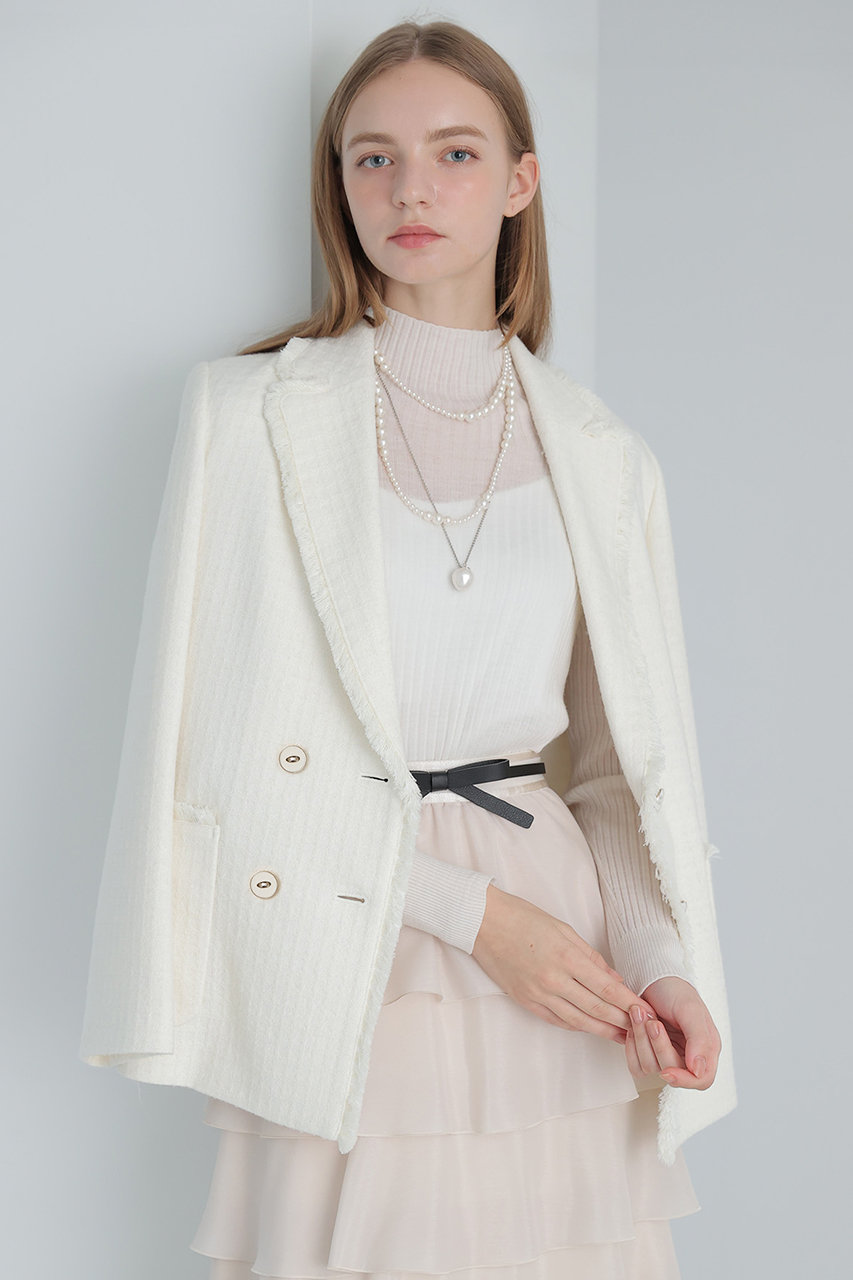 ANAYI(アナイ)｜ラティスツイードテーラード ジャケット/オフホワイト