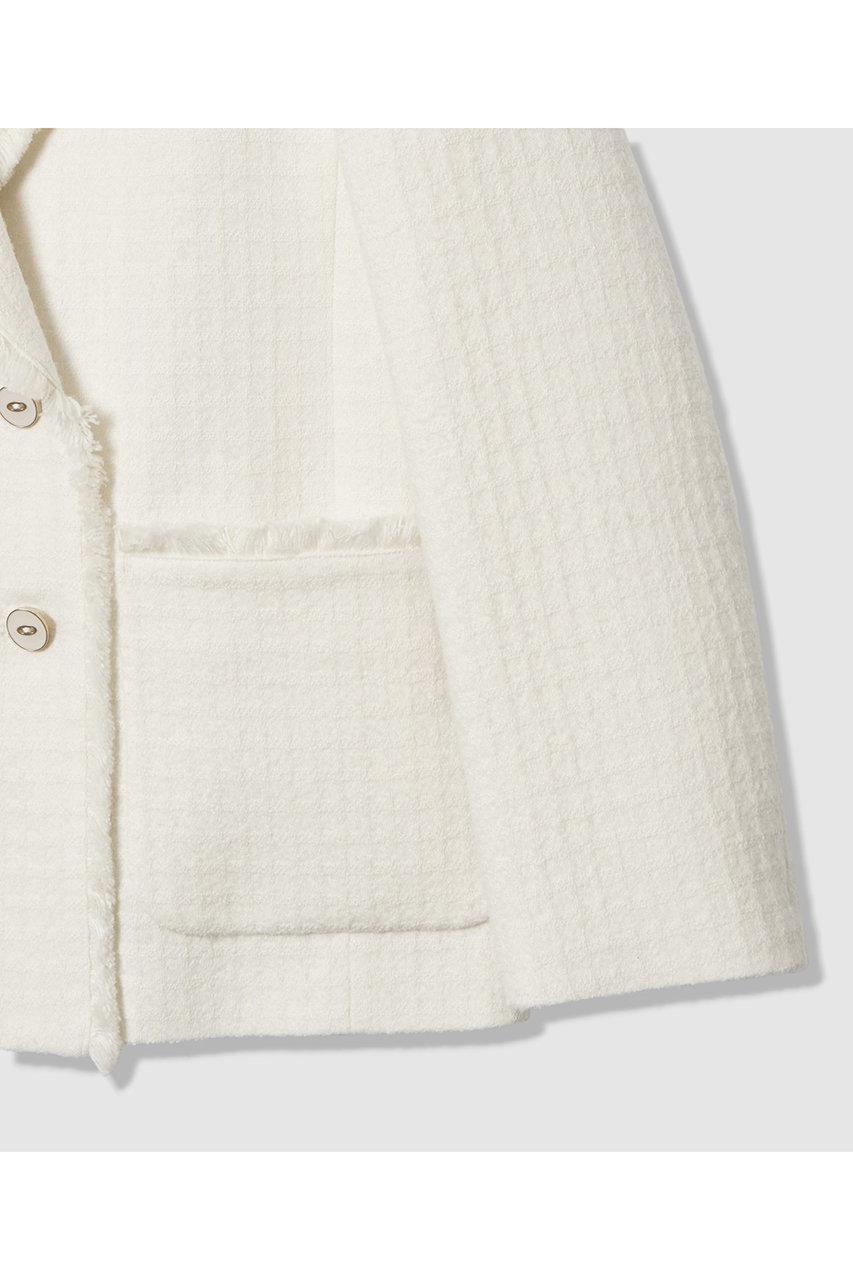 1147】アナイ テープツイードテーラードジャケット 黒 38 ラティス