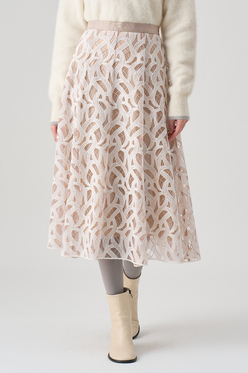 ANAYI オードトワレジャガード後ろ切り替えスカート 36 ANAYI