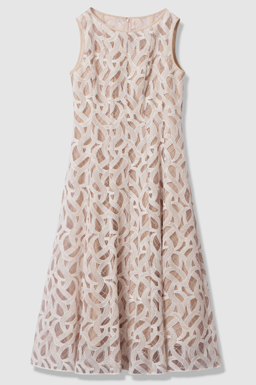 ANAYI カスカータチュールフレア ワンピース (ピンク, 38) アナイ ELLE SHOP