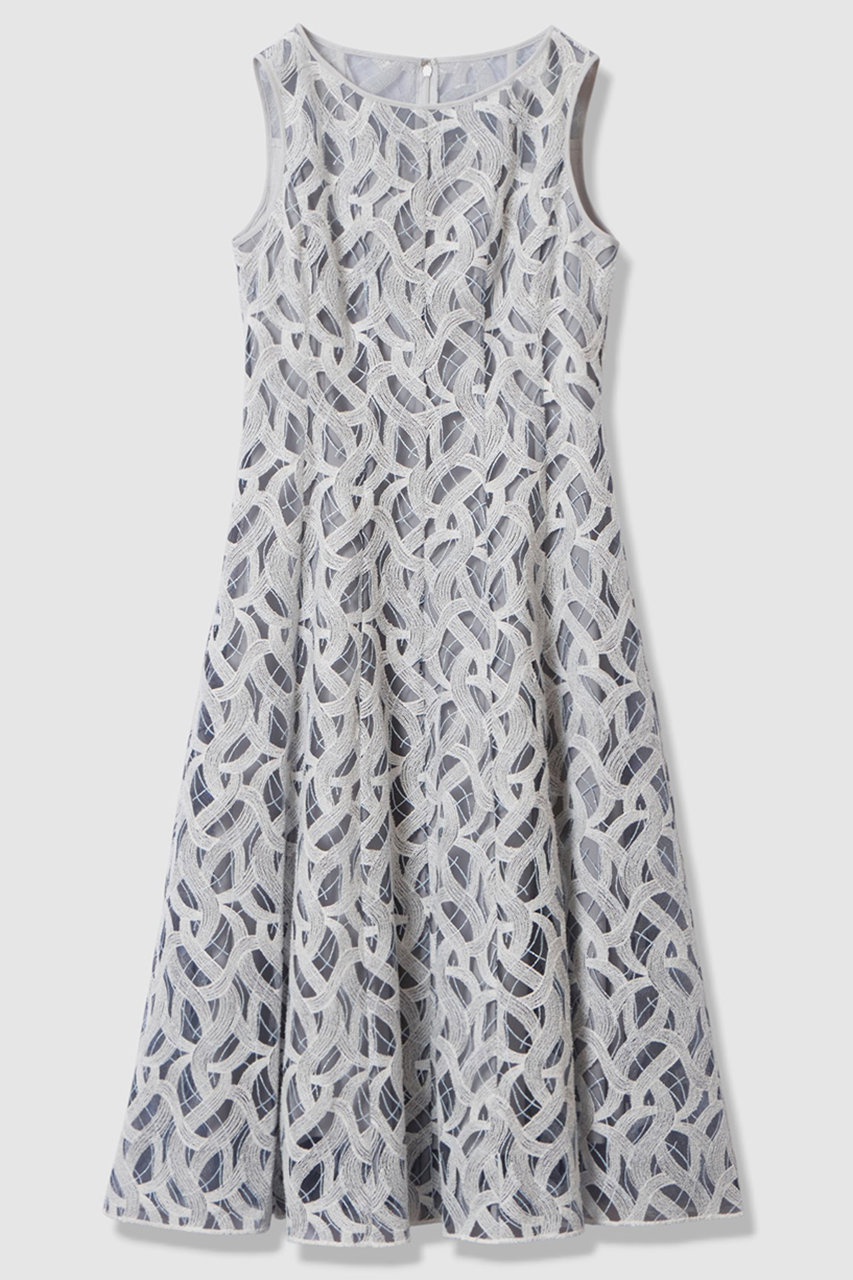 ANAYI カスカータチュールフレア ワンピース (ブルー, 38) アナイ ELLE SHOP ANAYI カスカータチュールフレア ワンピース (ブルー, 38) アナイ ELLE SHOP