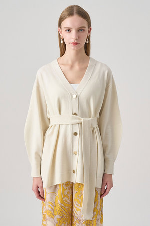 アナイ/ANAYIの【予約販売】メリノウールベルト付き カーディガン(110300/110303)