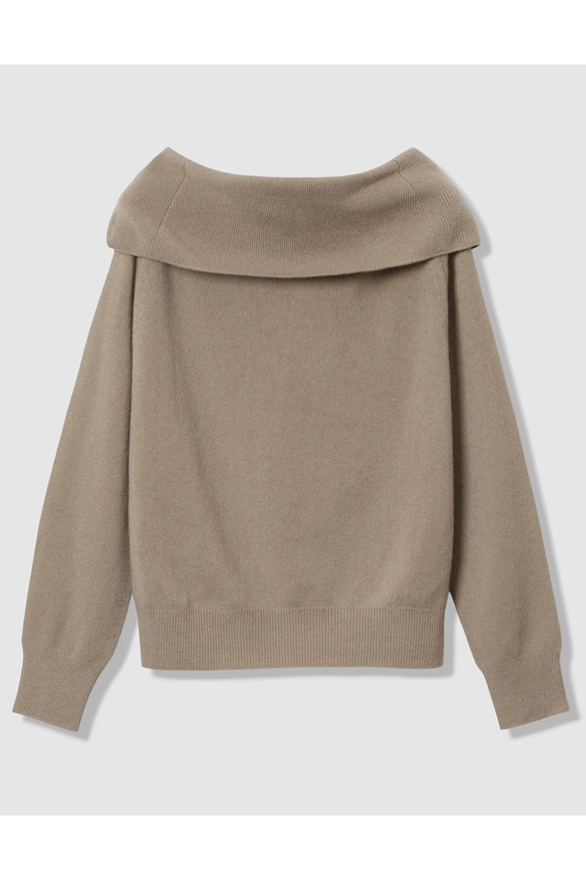 ANAYI メリノウールオフショルダー プルオーバー (モカ, 38) アナイ ELLE SHOP
