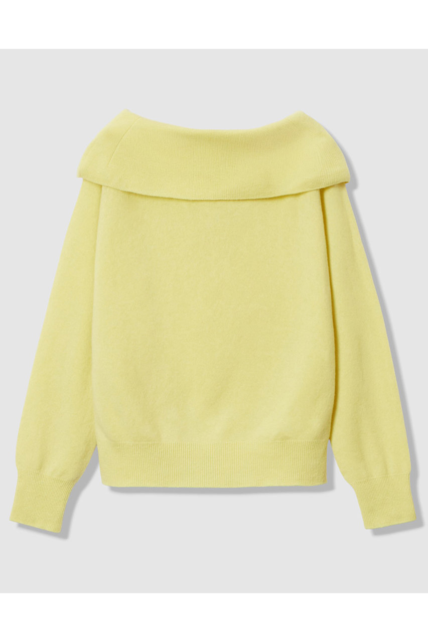 ANAYI メリノウールオフショルダー プルオーバー (イエロー, 38) アナイ ELLE SHOP