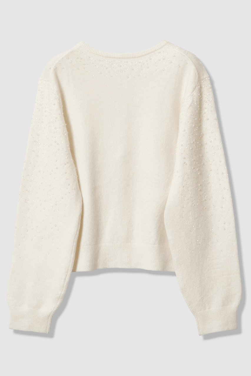 ANAYI(アナイ)｜リップルビーズ カーディガン/オフホワイト の通販