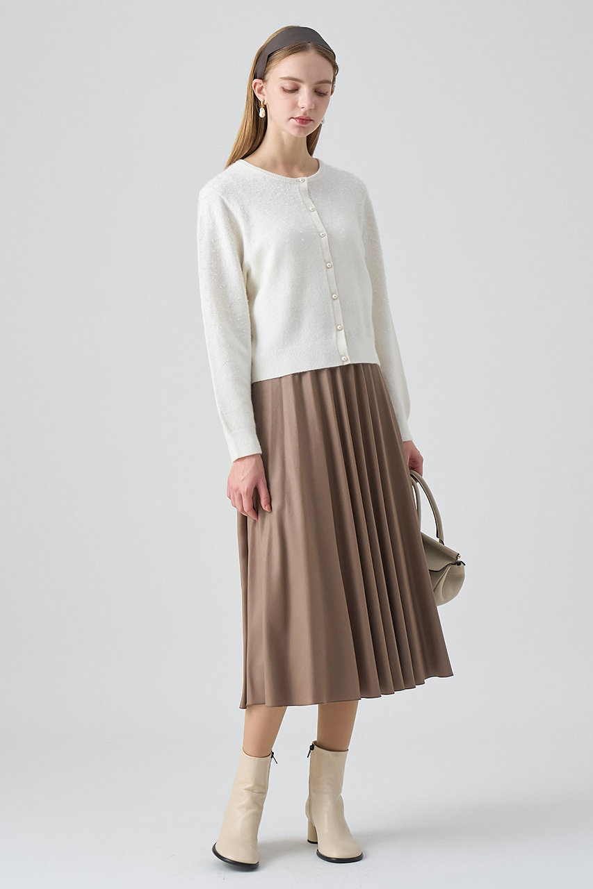 ANAYI(アナイ)｜リップルビーズ カーディガン/オフホワイト の通販