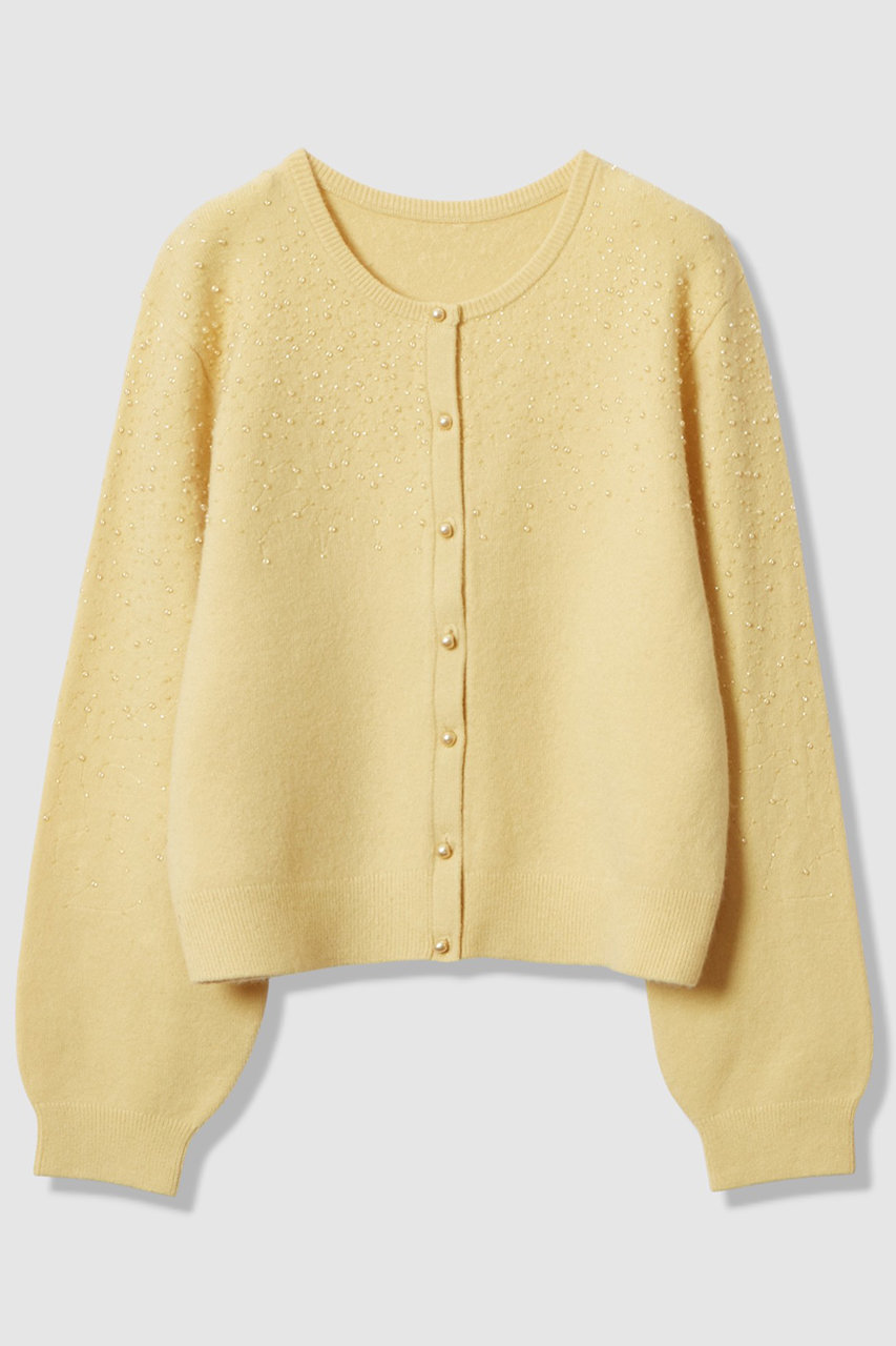 アナイ/ANAYIのリップルビーズ カーディガン(イエロー/10261816020-82-380)