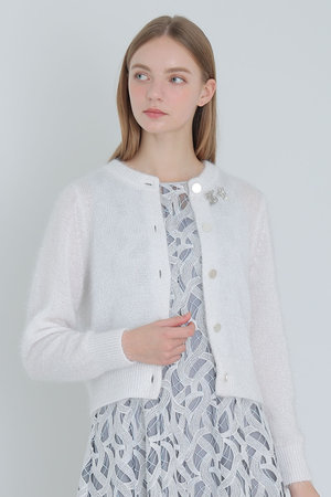 アナイ/ANAYIのラメシャギークルー カーディガン(110300/110303)