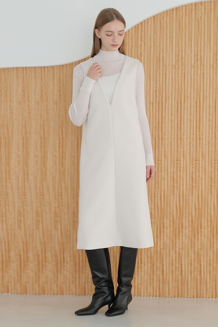 ANAYI(アナイ)｜トリプルクロスジャンパー ワンピース/アイボリー の