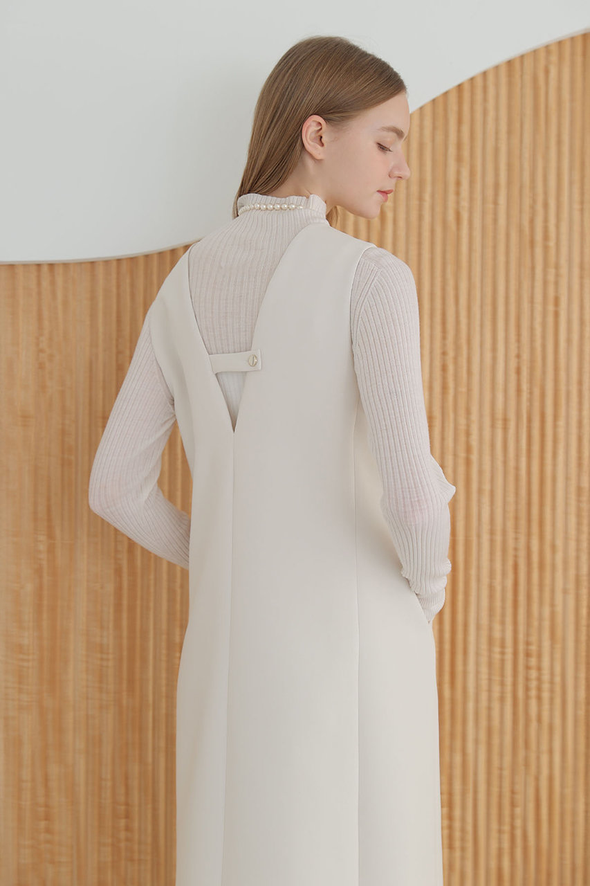 ANAYI(アナイ)｜トリプルクロスジャンパー ワンピース/アイボリー の