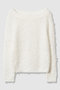 チュールシャギーオフショルダー プルオーバー アナイ/ANAYI ホワイト