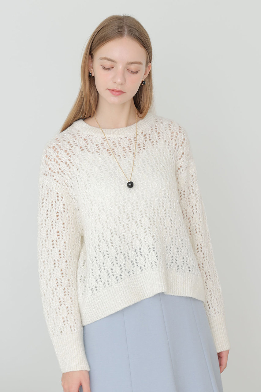 ANAYI(アナイ)｜ダイヤレースワイド プルオーバー/オフホワイト の通販