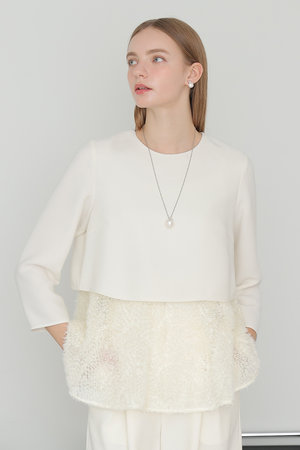 アナイ/ANAYIのテープチュール刺繍レイヤード プルオーバー(110400/110403)