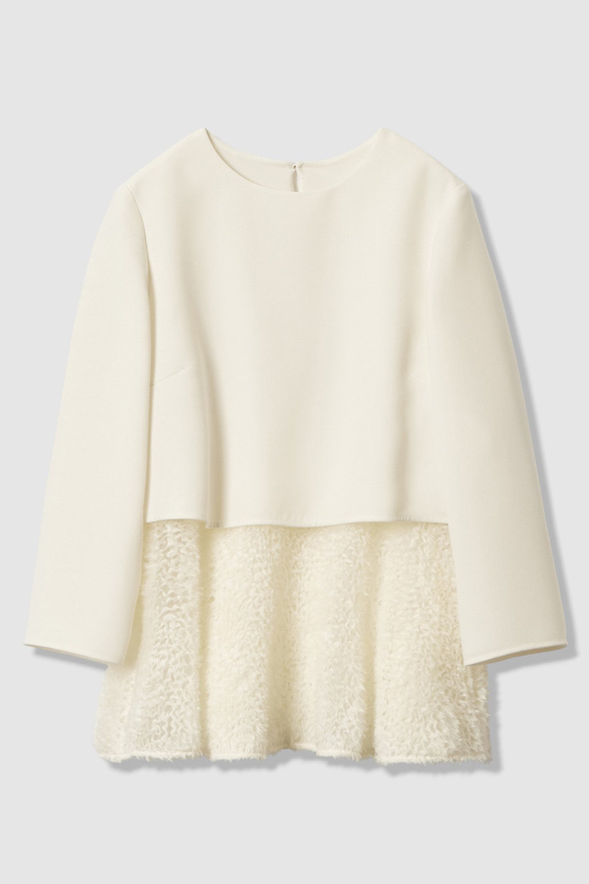 アナイ/ANAYIのテープチュール刺繍レイヤード プルオーバー(ホワイト/10261713030-95-380)