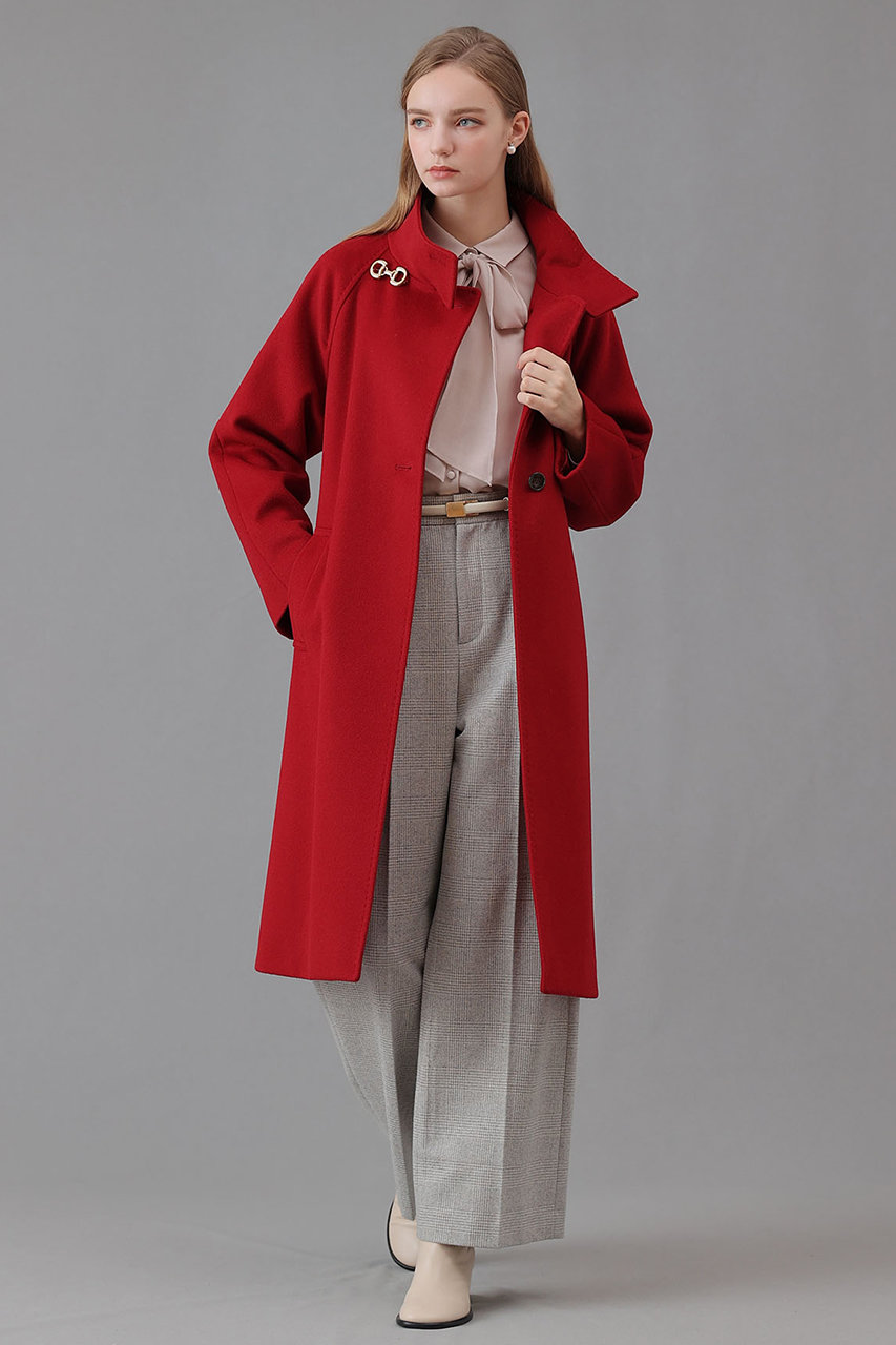 ANAYI(アナイ)｜グレンチェックワイドタックパンツ/ライトグレー の