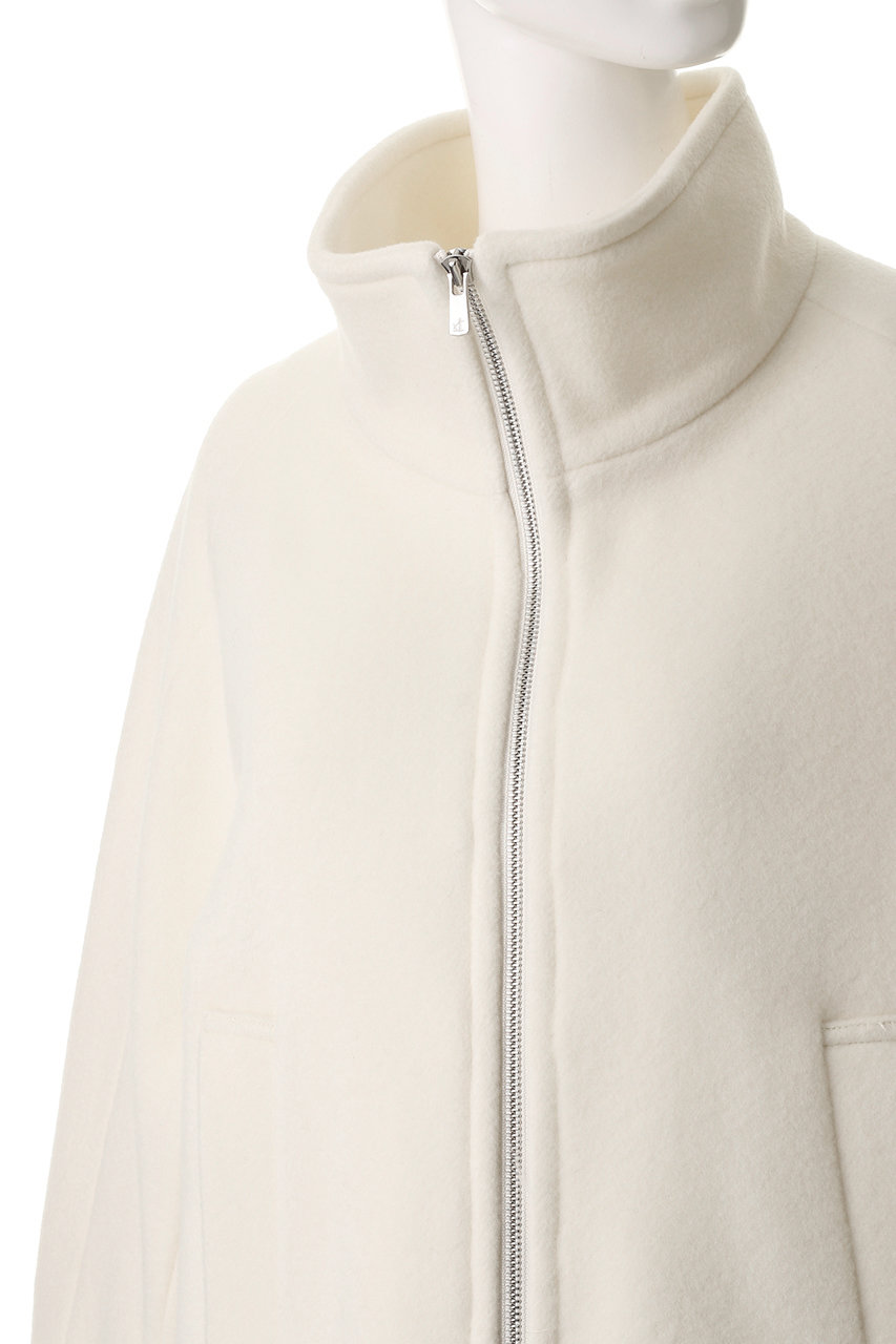 【週末特価】ANAYI ジャケット　ホワイト ANAYI(アナイ)｜ミックスツイードロングノーカラージャケット/ホワイト