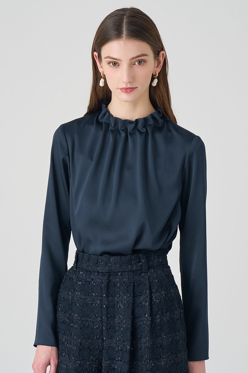 コンパクトサテンタックケープブラウス | ANAYI/アナイ | 三越伊勢丹